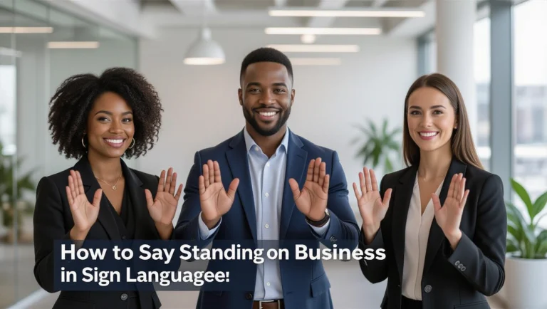 Sign “Standing on Business” in Sign Language: A Guide